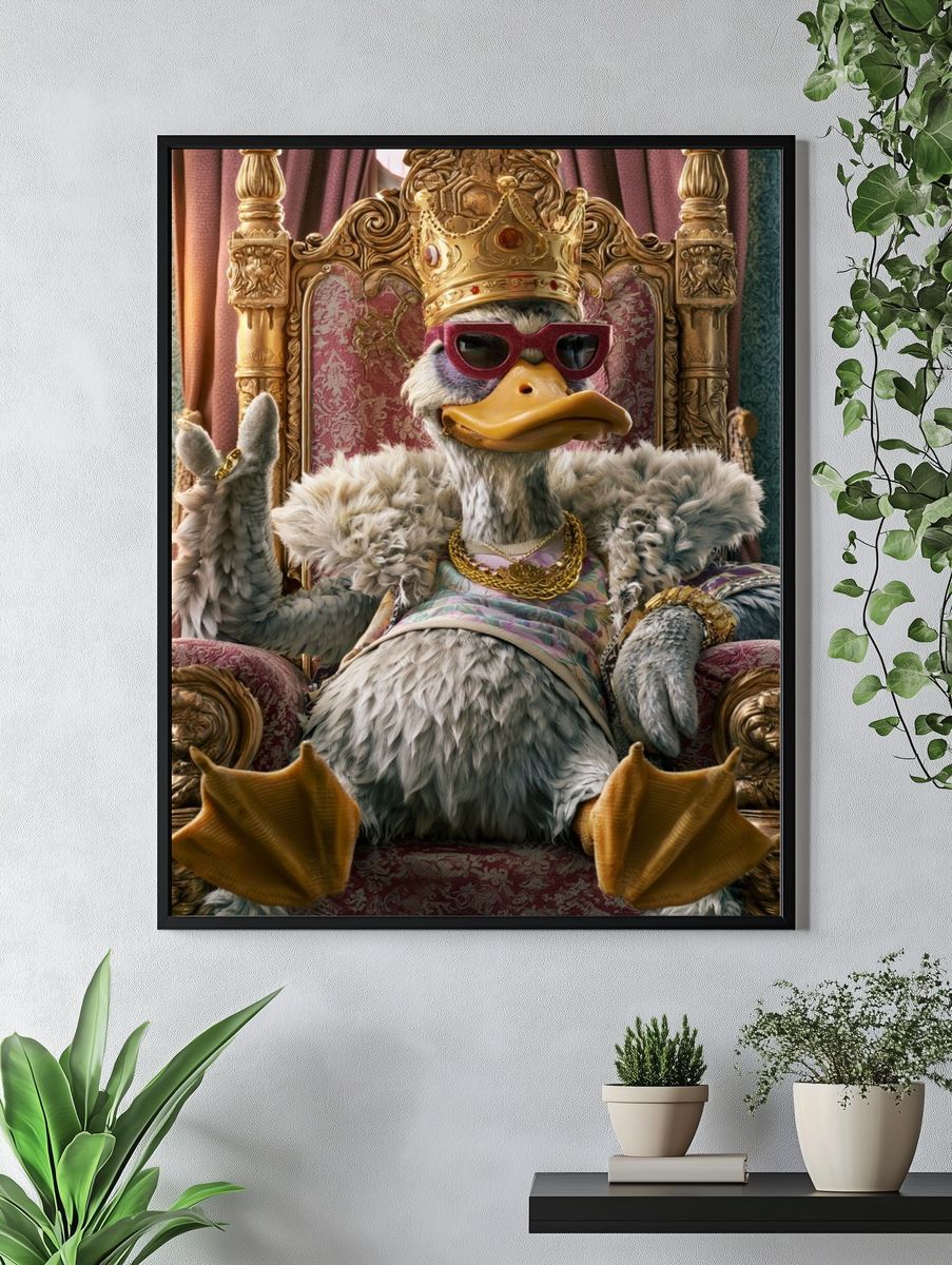 Regal Duck Portrait Poster. — room view 4