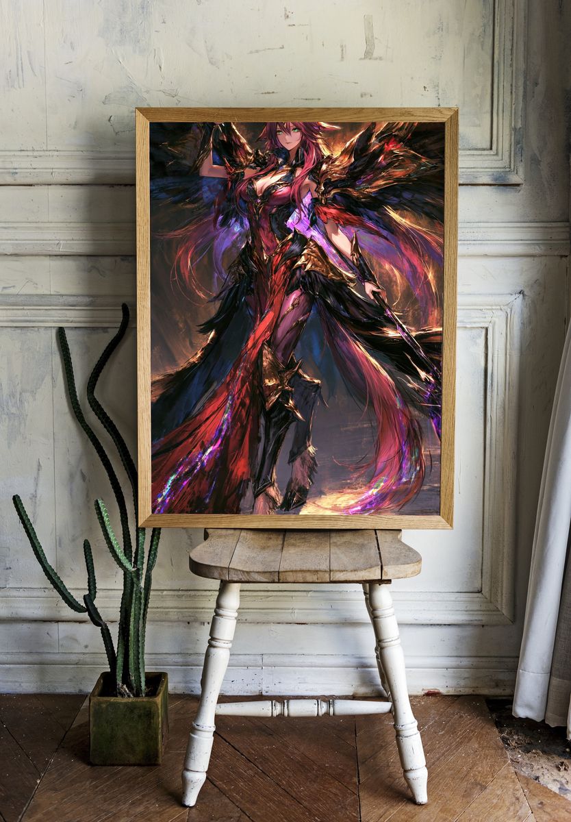 Demon Queen Digital Art Poster. room preview