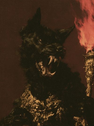Ceremonial Wolf Portrait Print.