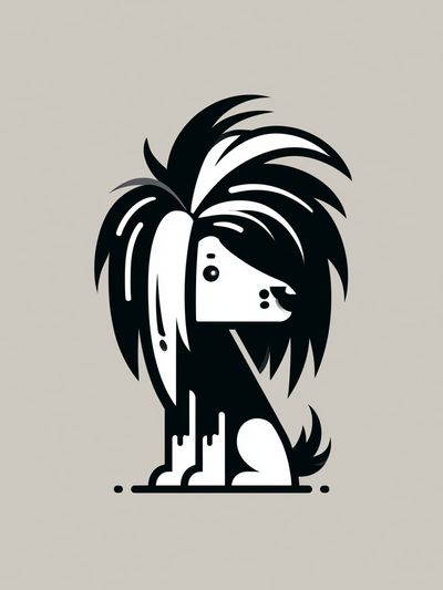 Stylized Dog Illustration Poster.