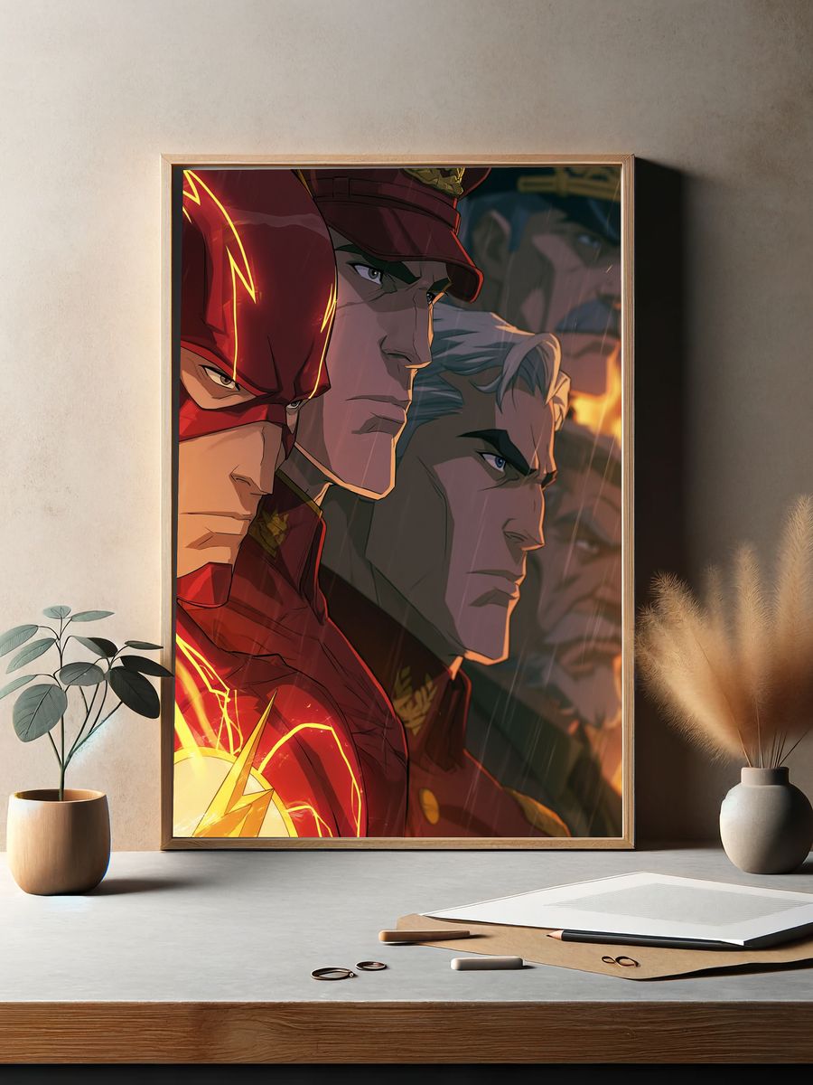 The Flash Heroes Anime Poster. — room view 2