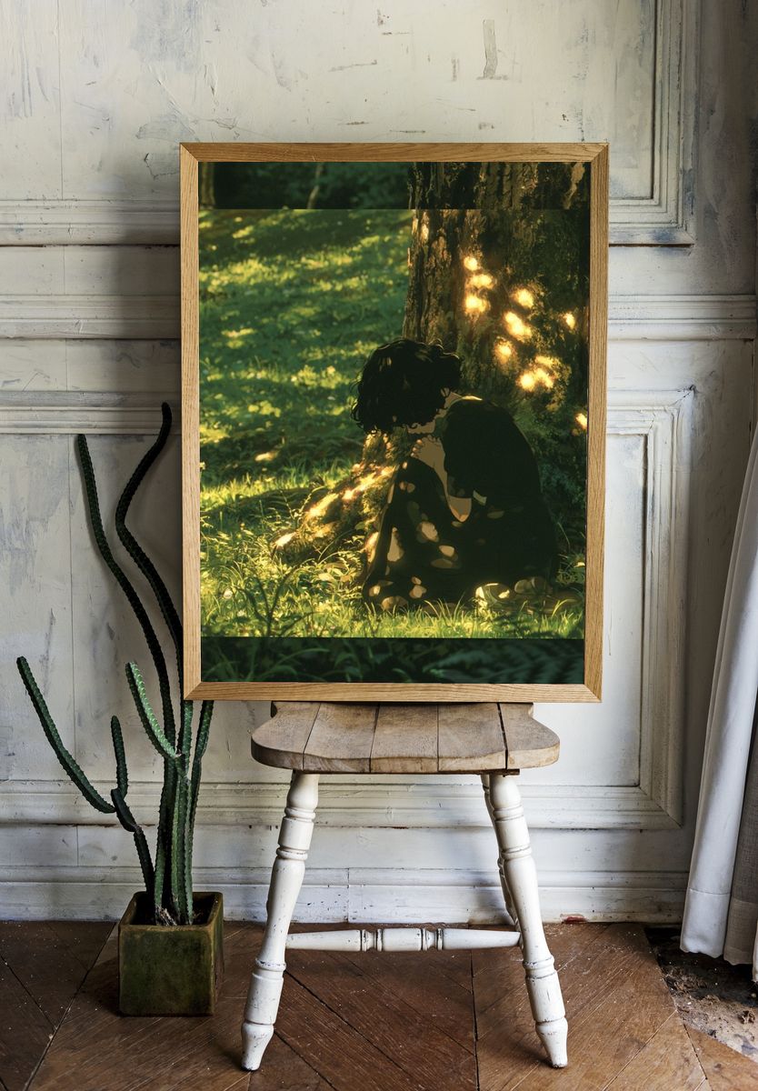 Forest Solitude Studio Ghibli Print. room preview