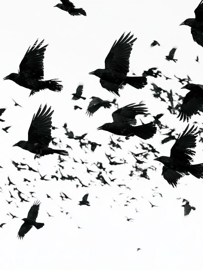 Flock of Ravens Photography Poster. poster — animals art
