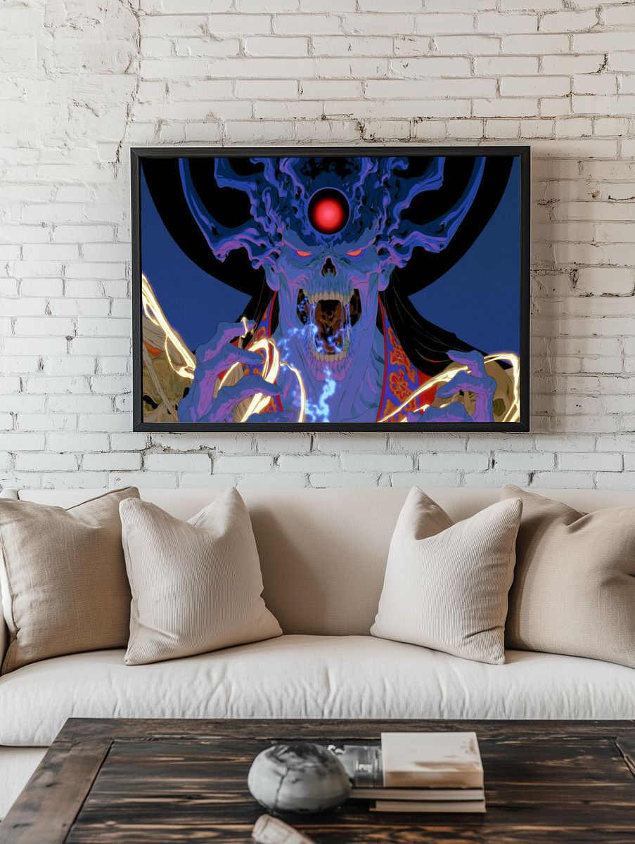 Demonic Skull Anime Poster. room preview