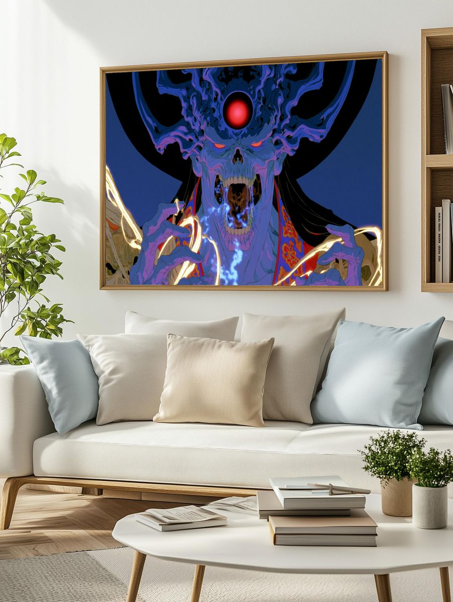 Demonic Skull Anime Poster. — room view 2