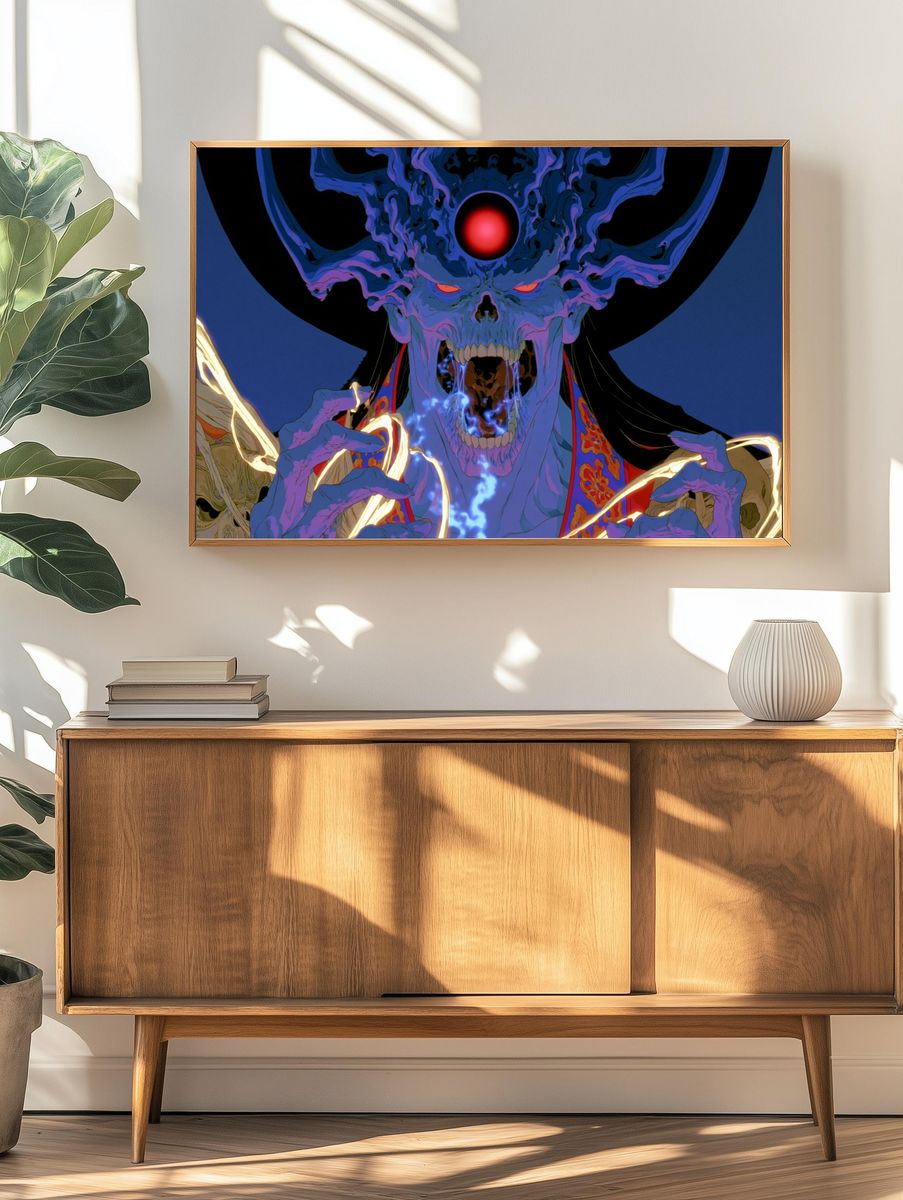Demonic Skull Anime Poster. — room view 3