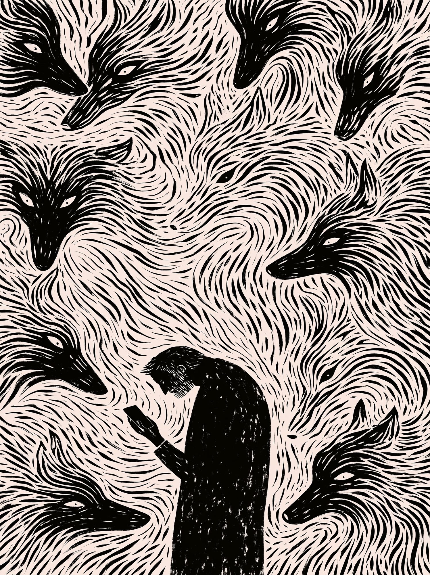 Fox Spirit Pattern Print. poster — animals art