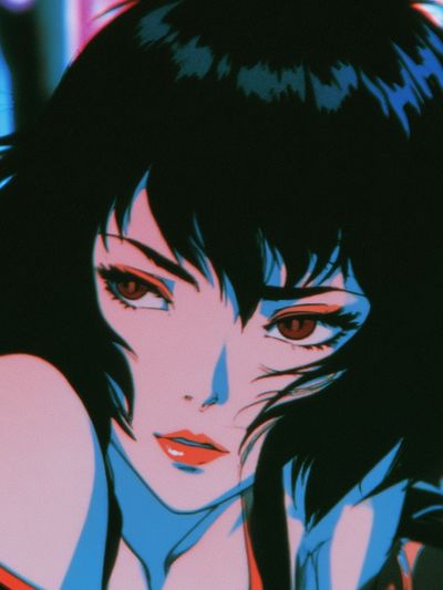 Cyberpunk Anime Portrait Poster.