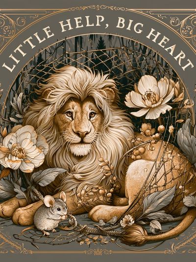 Little Help, Big Heart Lion Poster.