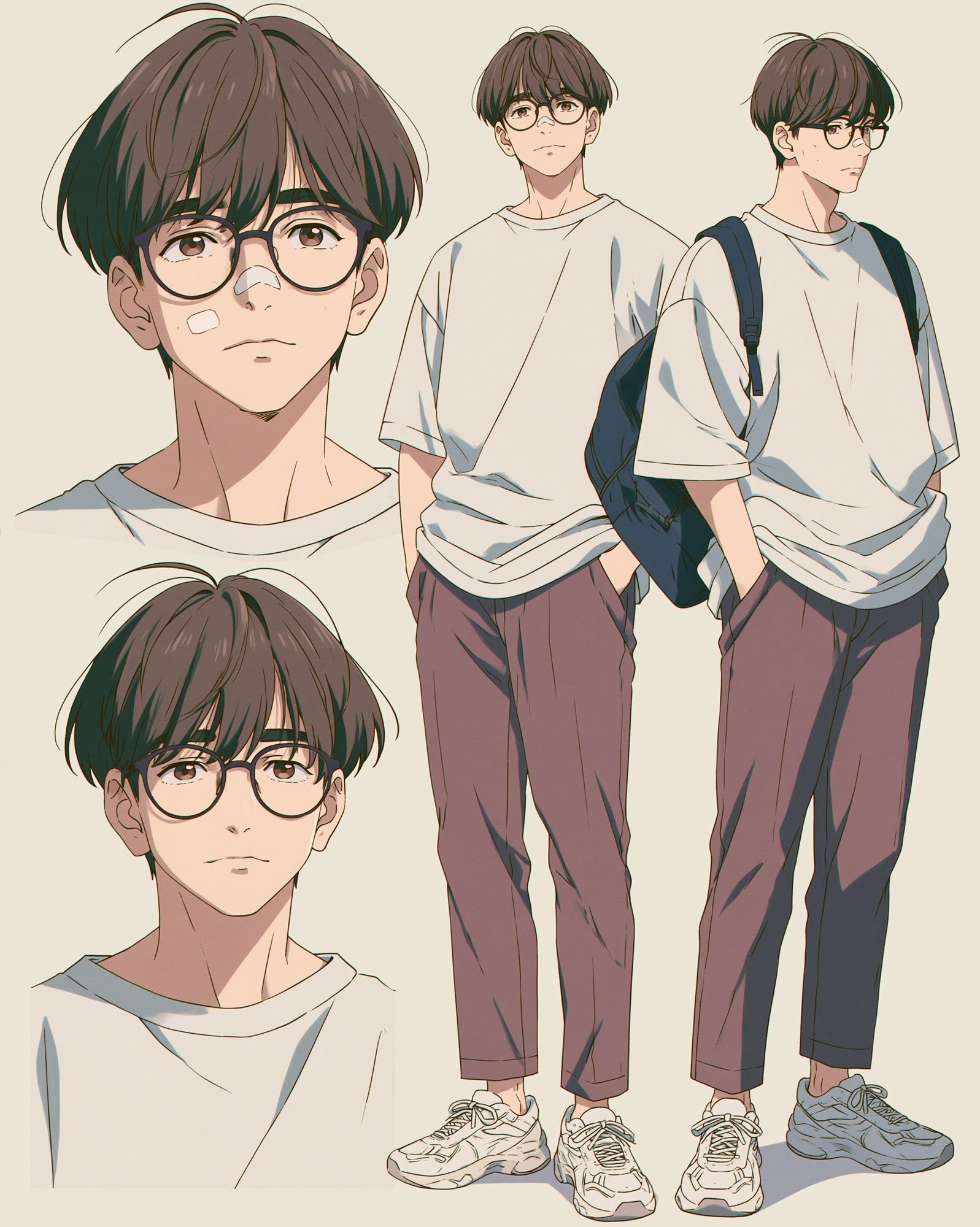 Anime Boy Character Study Poster. poster — anime art