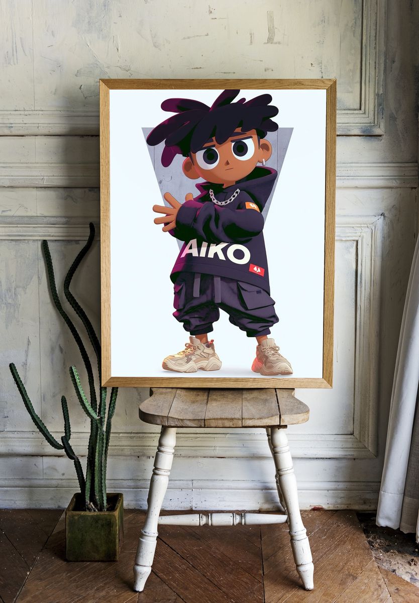 Aiko Streetwear Character Poster. — room view 1