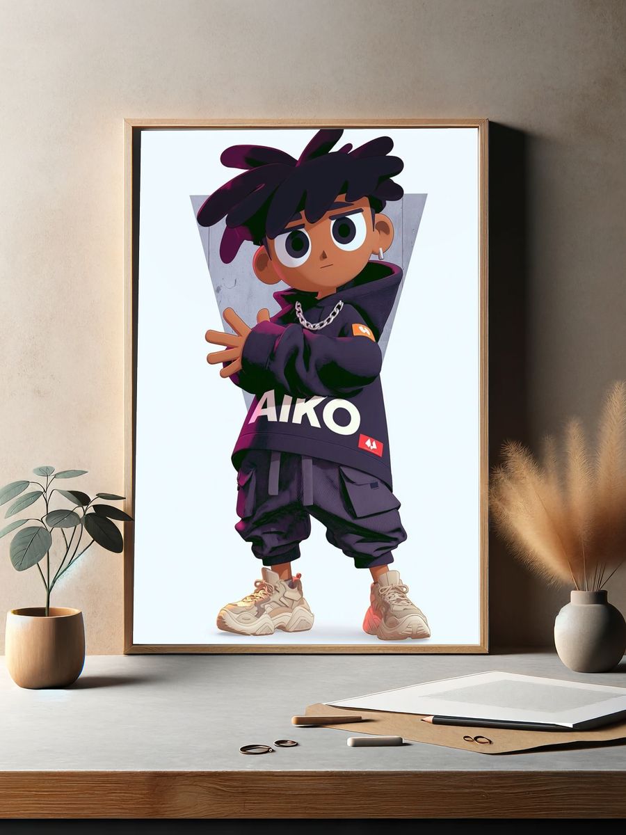 Aiko Streetwear Character Poster. — room view 2