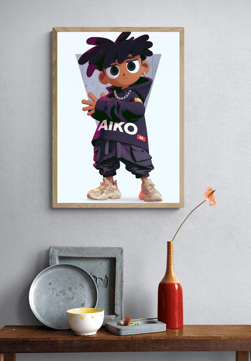 Aiko Streetwear Character Poster. — room view 3