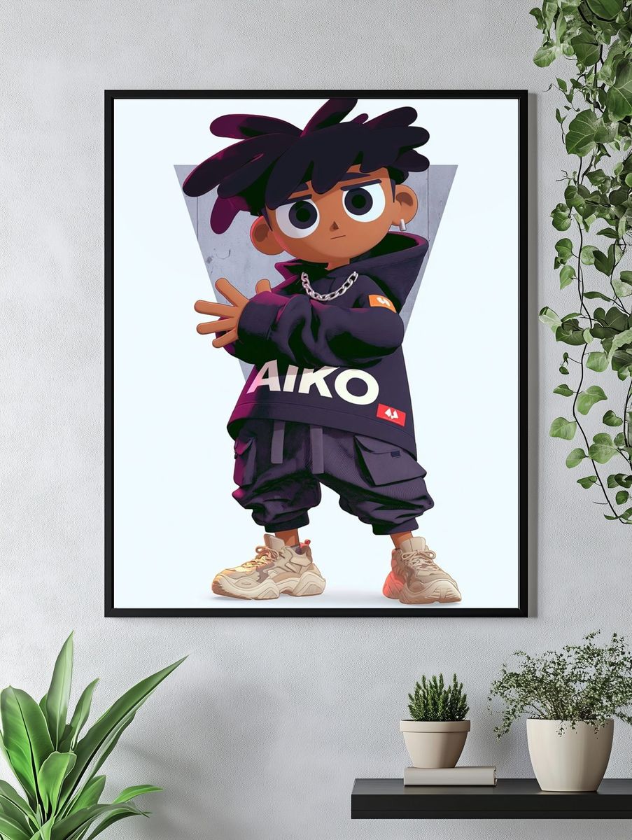 Aiko Streetwear Character Poster. — room view 4