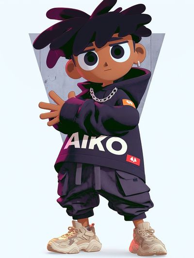 Aiko Streetwear Character Poster.