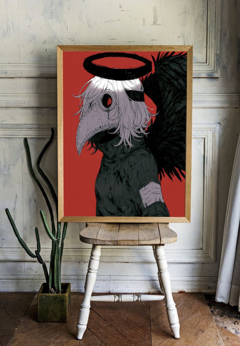 Plague Doctor Anime Poster. room preview