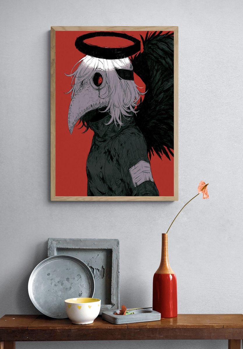 Plague Doctor Anime Poster. — room view 3