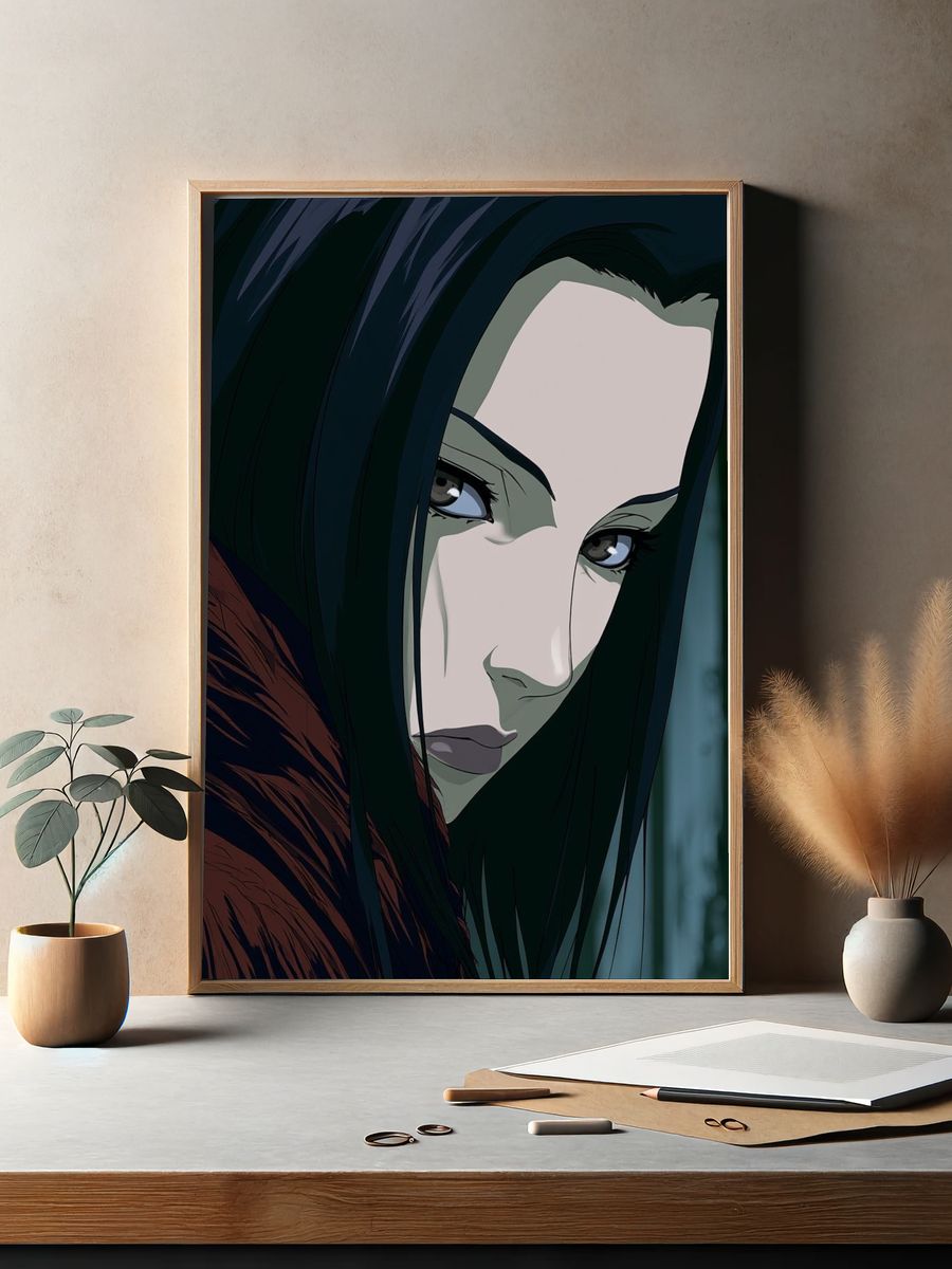 Anime Portrait Digital Art Poster. — room view 2
