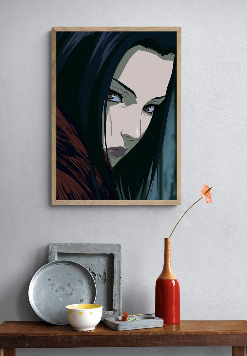 Anime Portrait Digital Art Poster. — room view 3