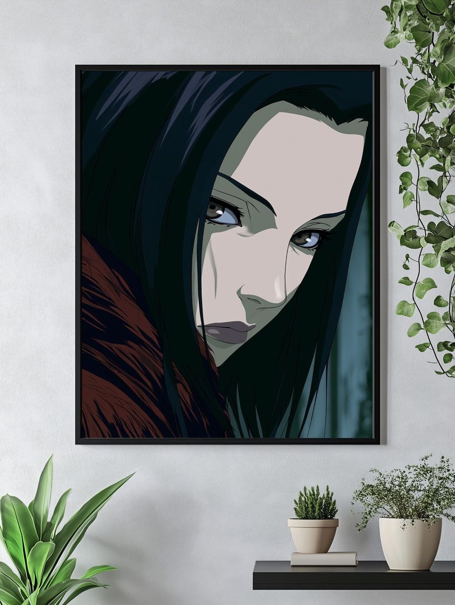 Anime Portrait Digital Art Poster. — room view 4