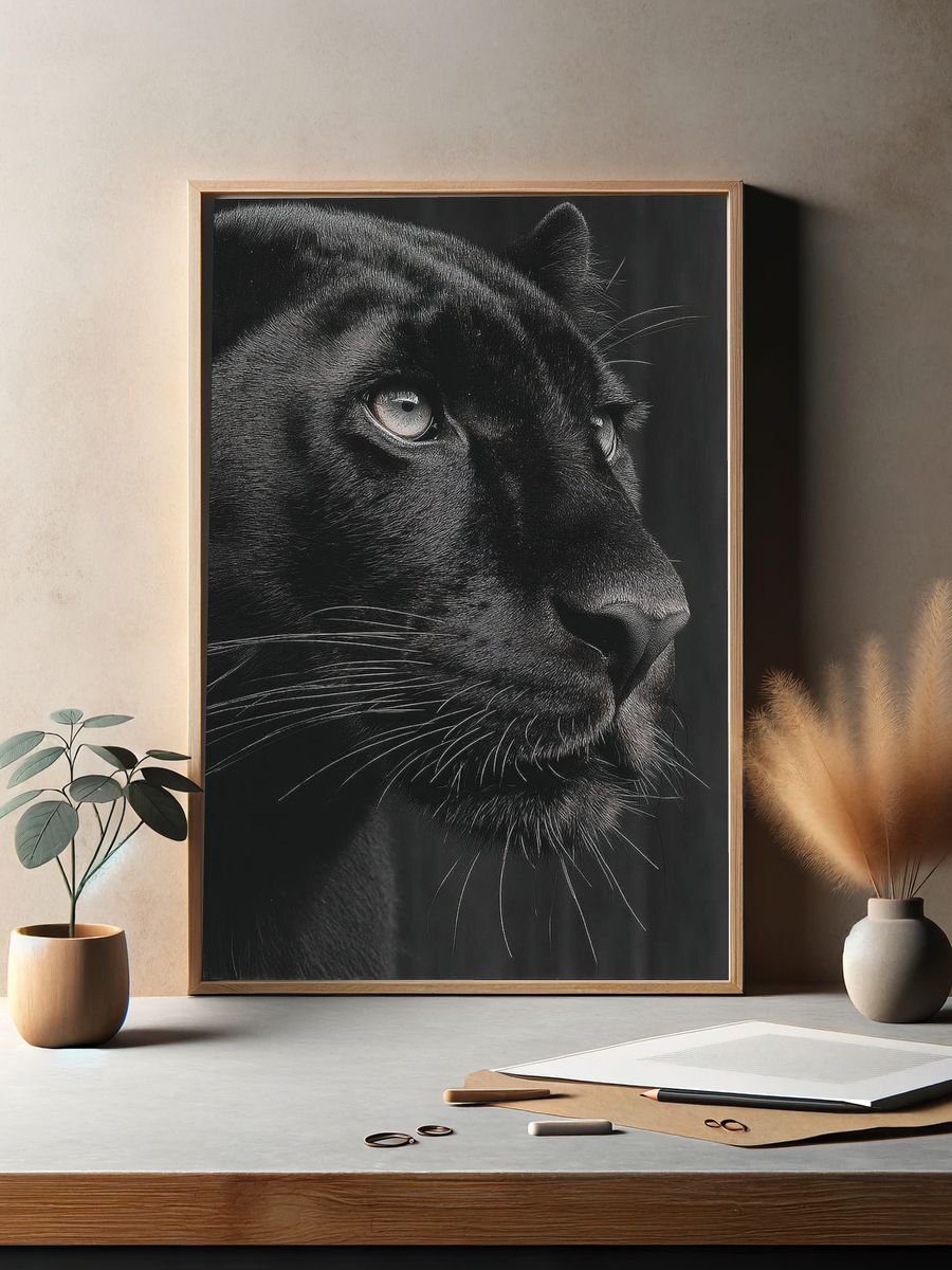 Black Panther Portrait Poster. — room view 2