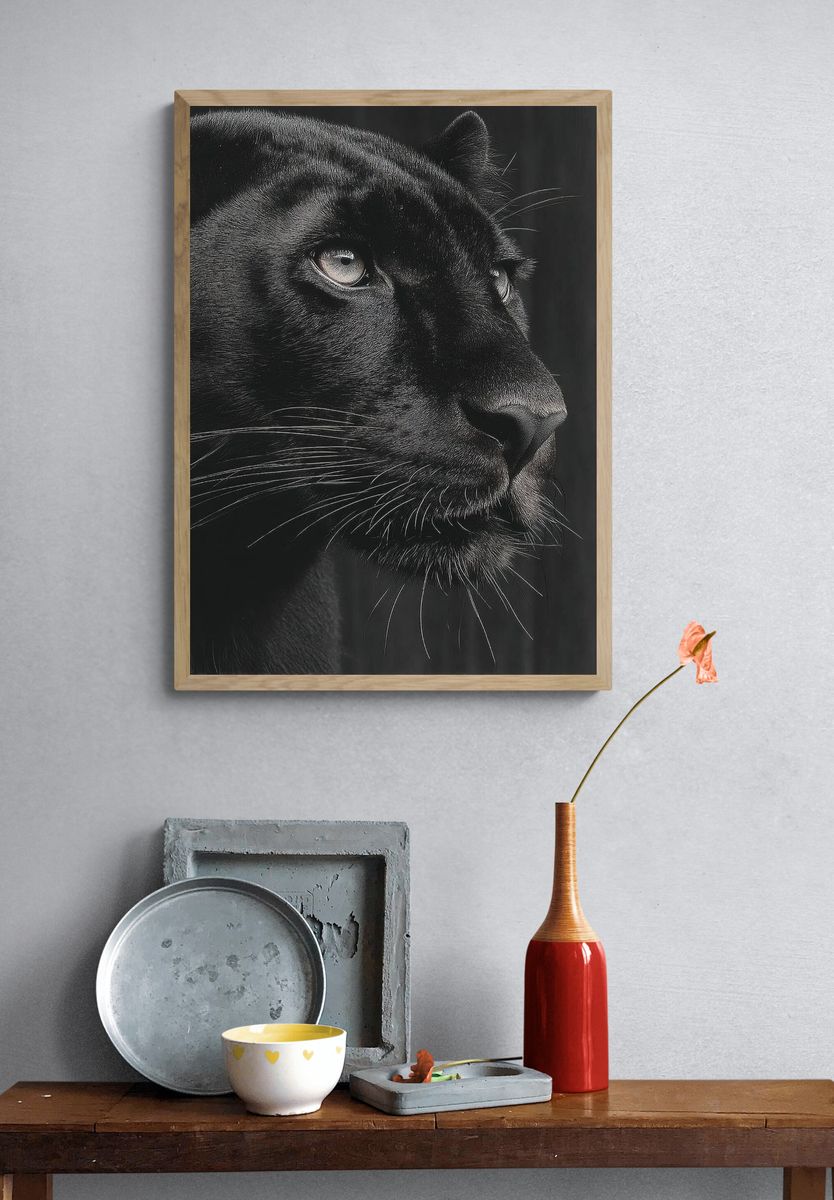 Black Panther Portrait Poster. — room view 3
