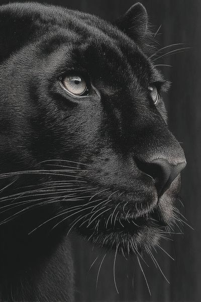 Black Panther Portrait Poster.