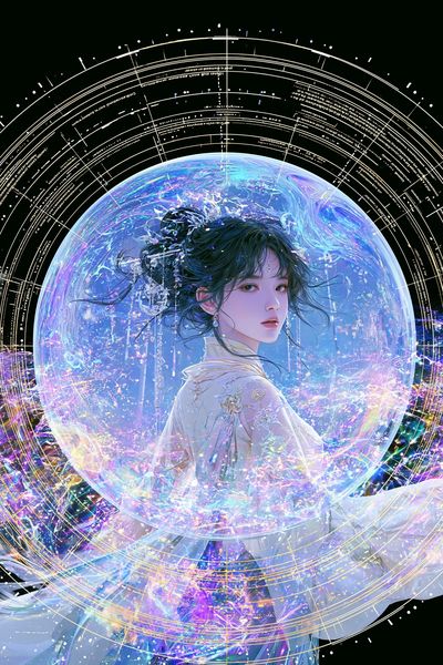 Celestial Anime Portrait Poster. poster