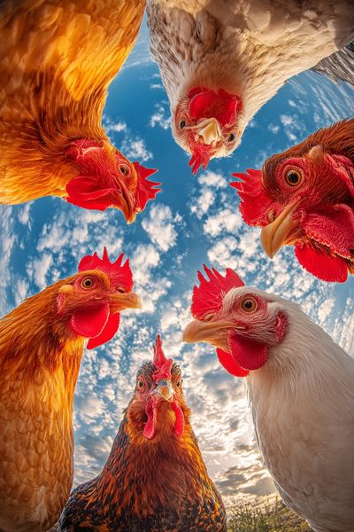 Curious Chickens Photography Poster.