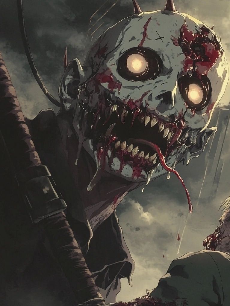 Titan Skull Horror Anime Poster. poster detail
