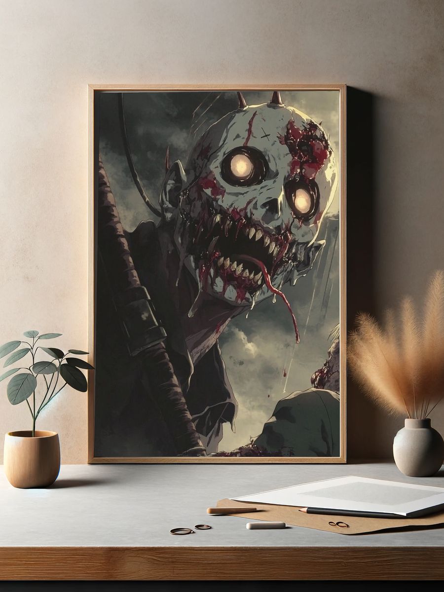 Titan Skull Horror Anime Poster. — room view 2
