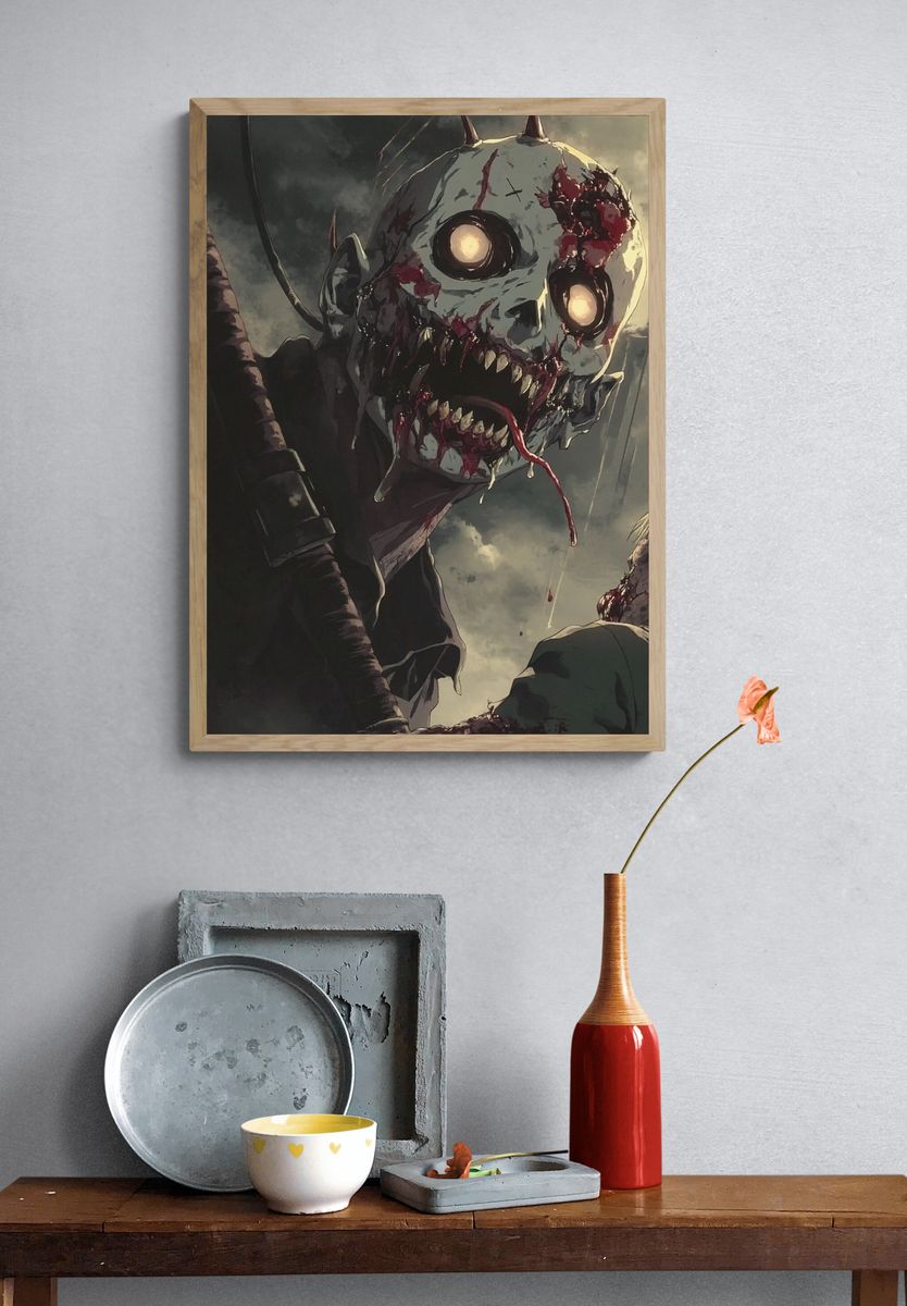 Titan Skull Horror Anime Poster. — room view 3