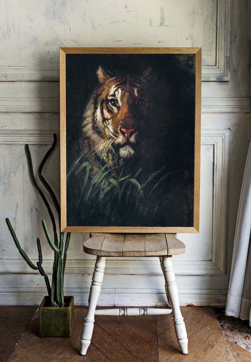Tiger's Head painting high resolution. — room view 1