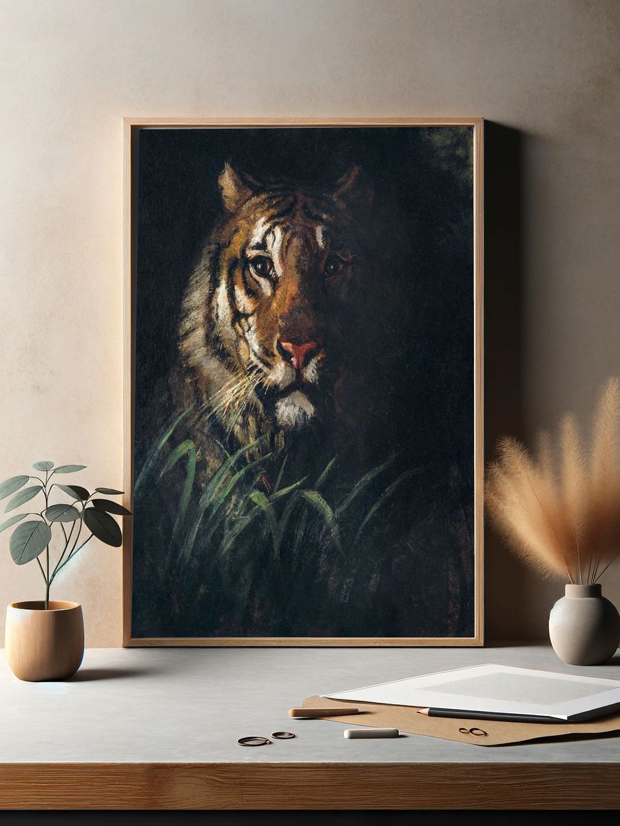 Tiger's Head painting high resolution. — room view 2