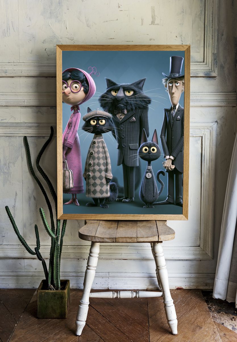 Stylish Cats Character Poster. room preview