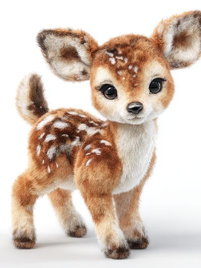 Baby Deer Illustration Poster.