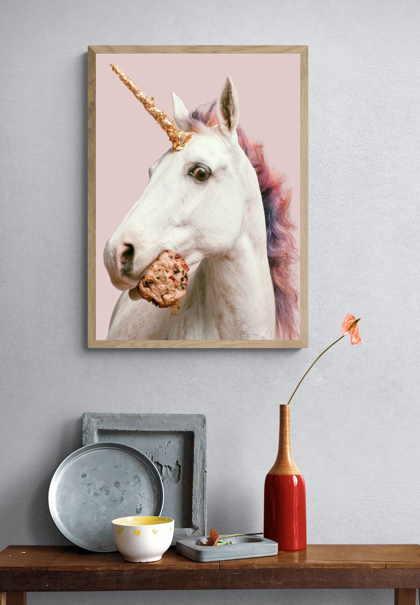 Unicorn Cookie Portrait Poster. — room view 3