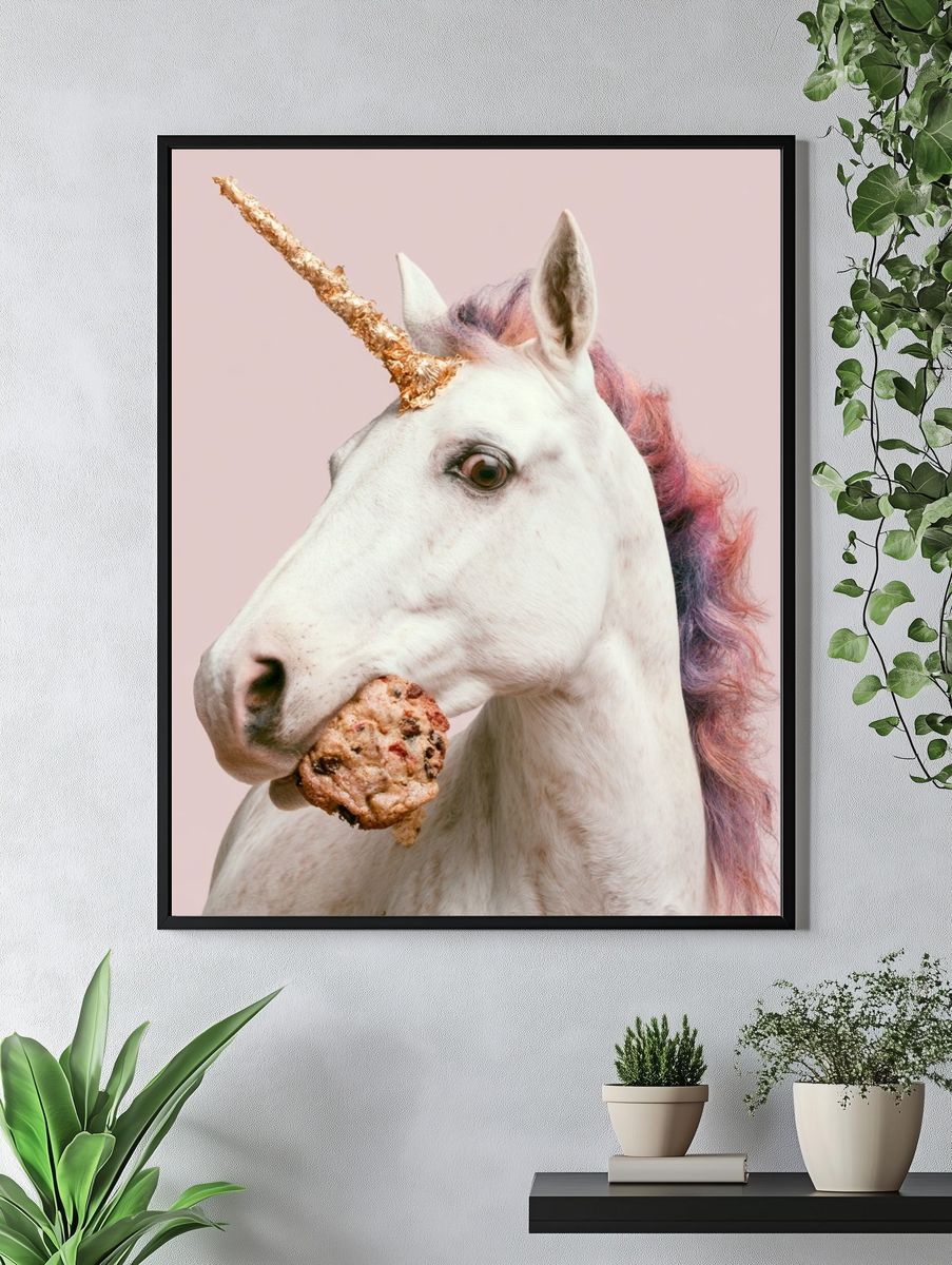 Unicorn Cookie Portrait Poster. — room view 4