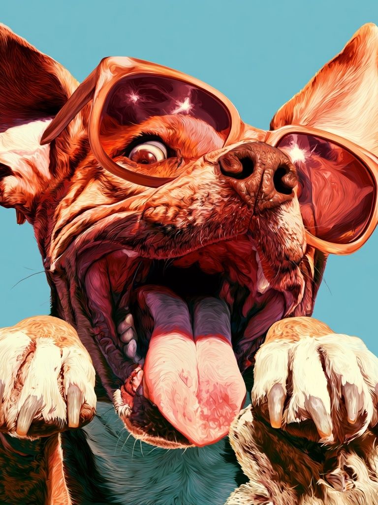 Cool Dog Portrait Poster. poster — animals art