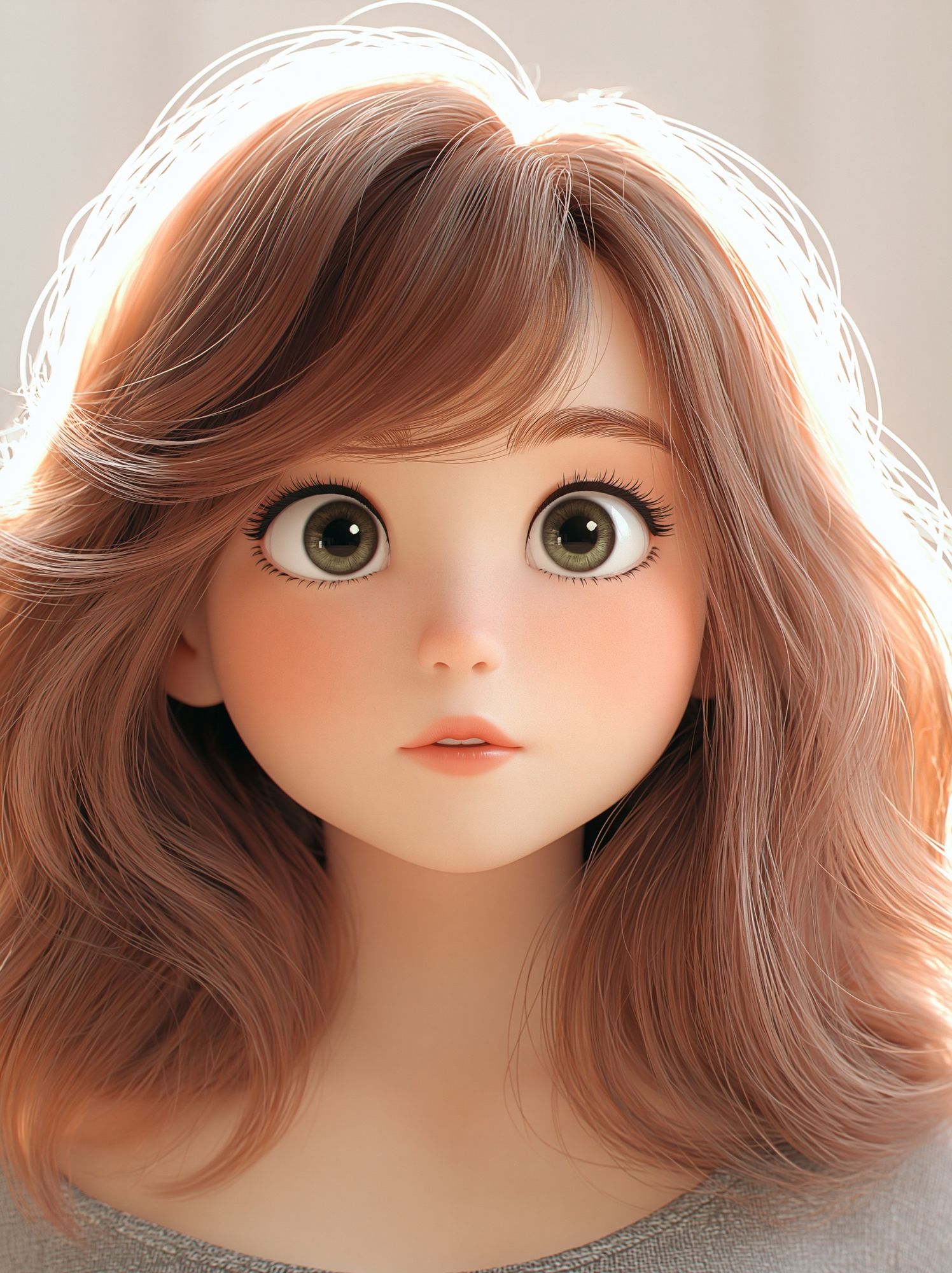 Anime Girl Portrait Print. poster detail