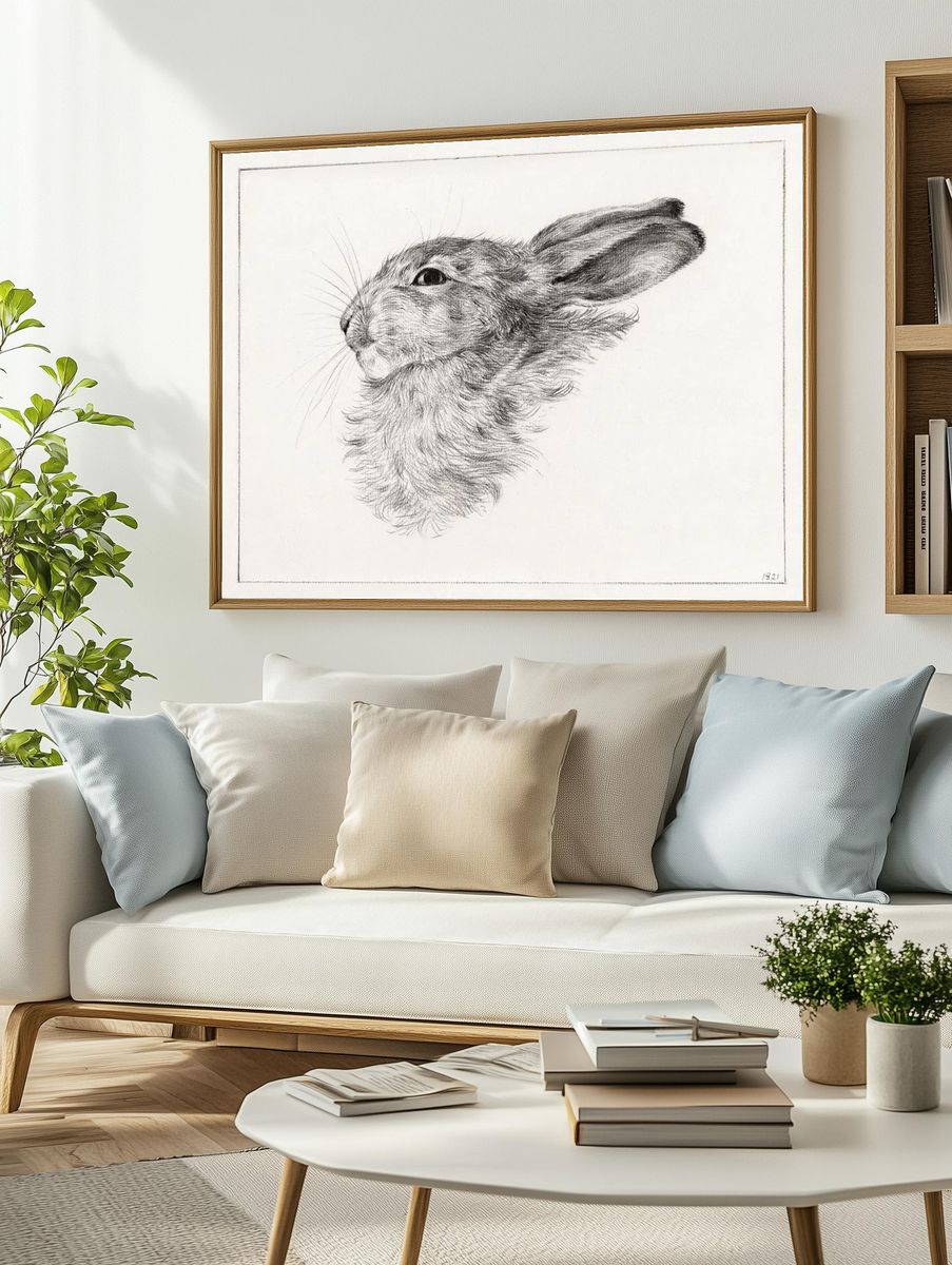 Head rabbit (1821) drawing high. — room view 2