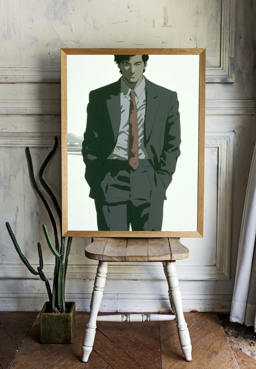 Anime Suit Portrait Poster. room preview