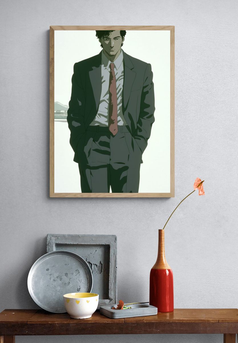 Anime Suit Portrait Poster. — room view 3
