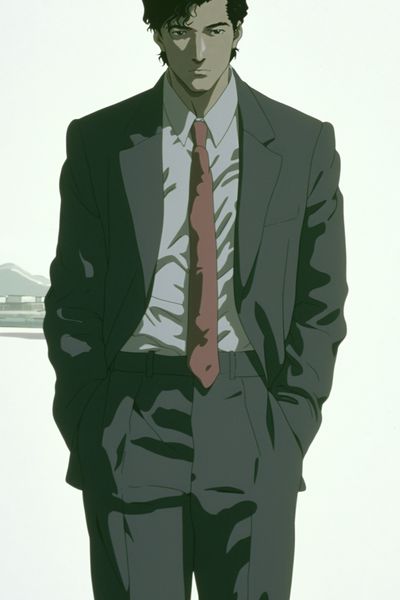Anime Suit Portrait Poster. poster