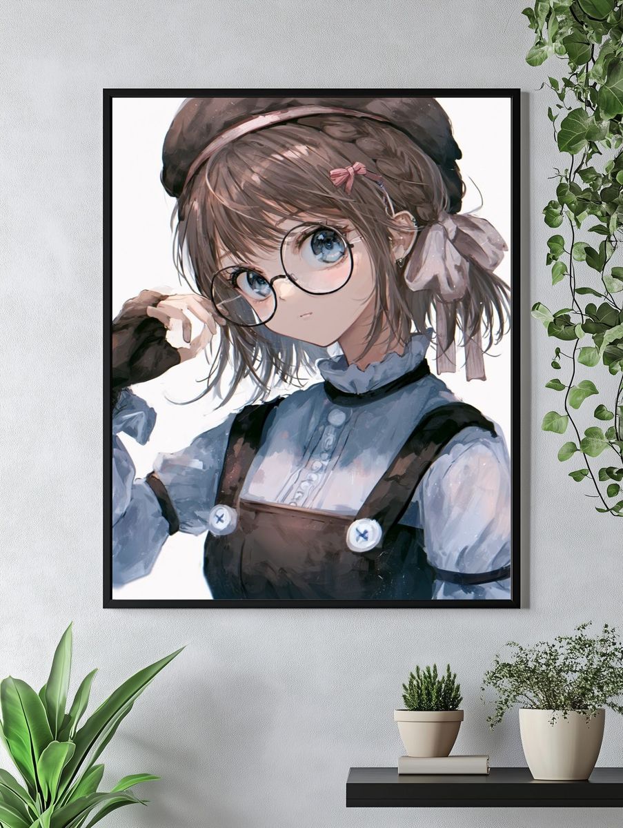 Anime Girl Portrait Print. — room view 4