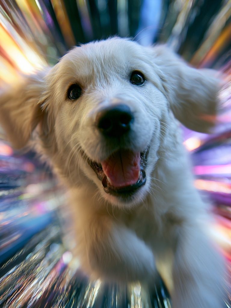 Golden Retriever Burst Poster. poster detail