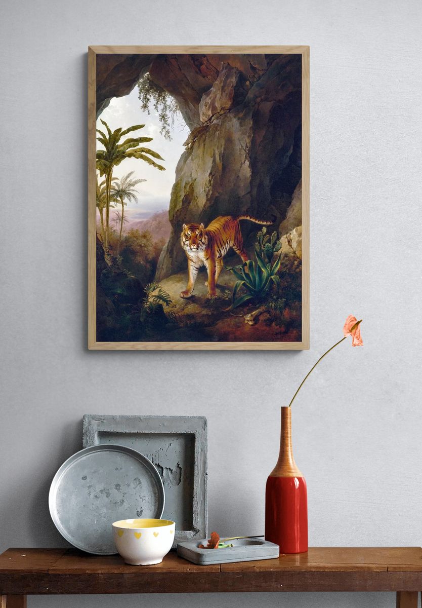 Tiger Cave (ca. 1814) painting. — room view 3