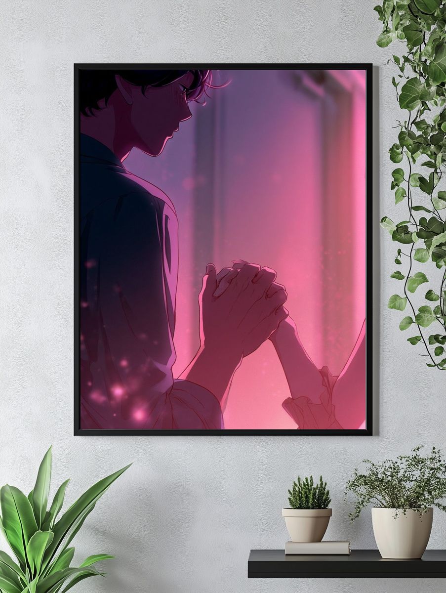 Romantic Anime Couple Poster. — room view 4