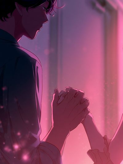 Romantic Anime Couple Poster.