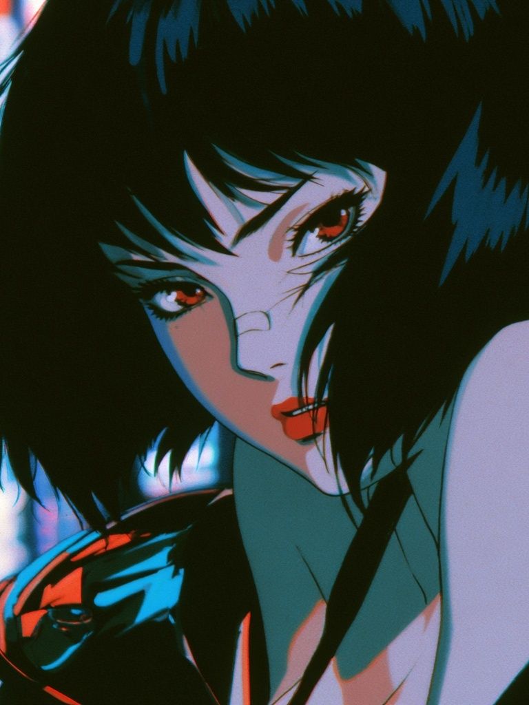 Cyberpunk Anime Portrait Poster. poster — anime art